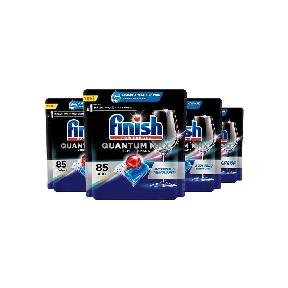 Finish Quantum Max Bulaşık Makinesi Deterjanı Tableti / Kapsülü 85 Yıkama x 4