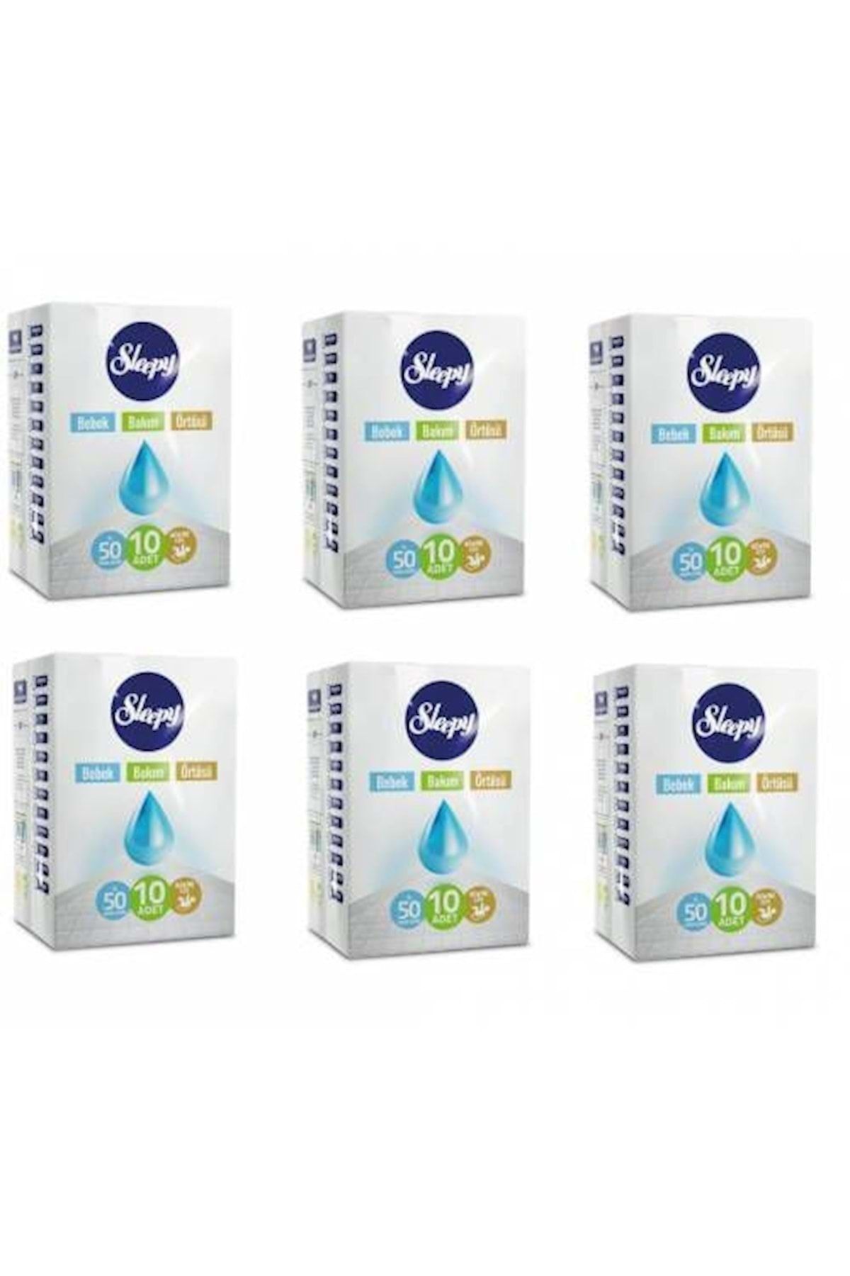 Sleepy Babycare 10'lu Bebek Bakım Örtüsü x 6 Adet