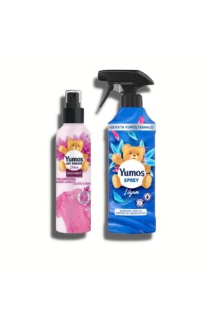 Yumoş Giysi Spreyi Orkide 200 ml ve Yıkaması Zor Eşyalar Lilyum 450 ml
