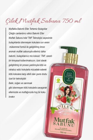 Çilek Mutfak Sabunu 750 ML 5 Al 4 Öde ve Rosie Pamuk