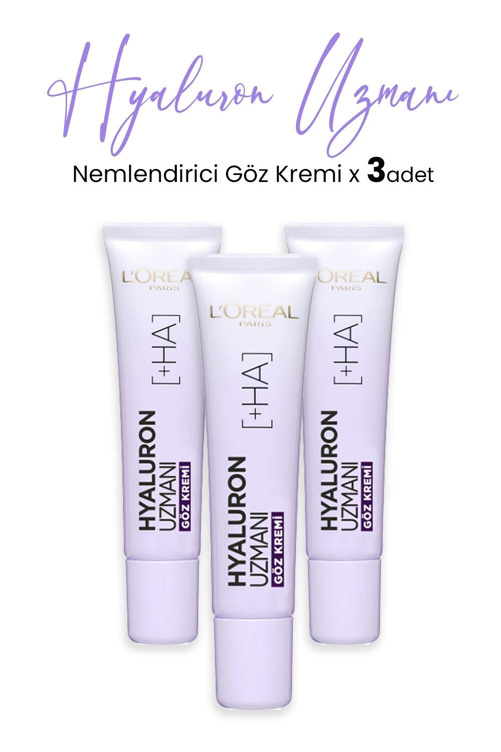Loreal Paris Hyaluron Uzmanı Nemlendirici Krem Göz 15 ml x 3 Adet