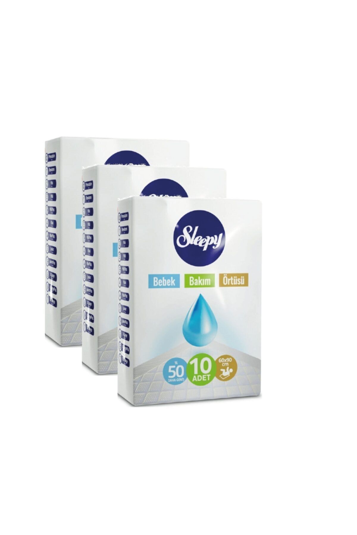 Sleepy Bebek Bakım Örtüsü 10'lu 3 Paket