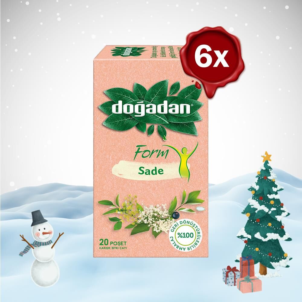 Doğadan Yılbaşı Paketi Form Çay Sade 20'li x 6