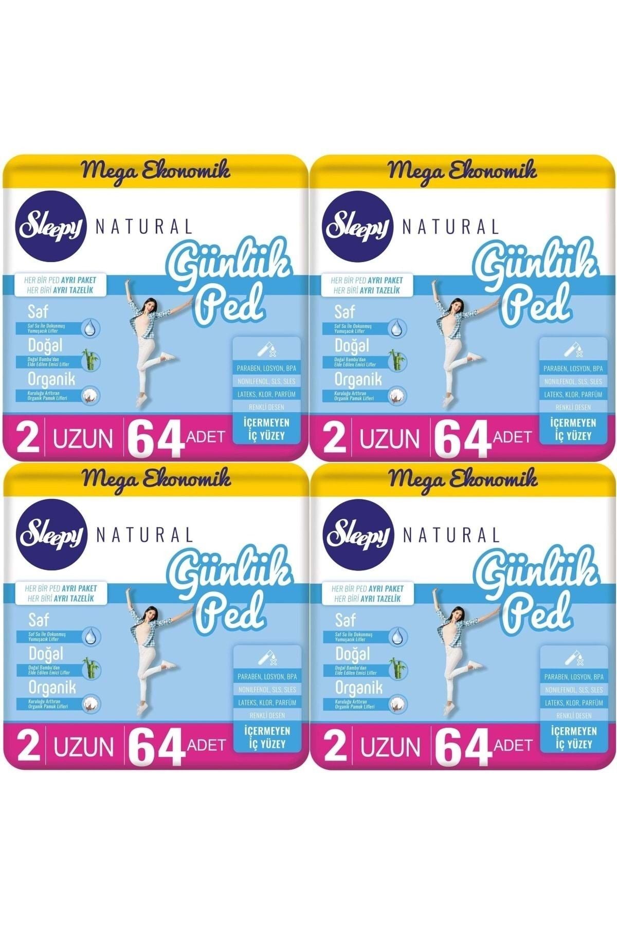 Sleepy Natural Günlük Ped Uzun 256 Adet Mega