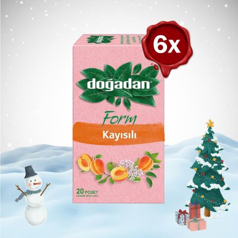 Doğadan Yılbaşı Paketi Form Çay Kayısılı 20'li x 6