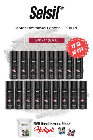 Selsil 500 ml Motor Temizleyici Parlatıcı, 17 AL 15 ÖDE ve rosie pamuk