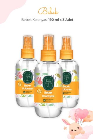 Eyüp Sabri Tuncer Bebek Kolonyası 190 ml x 3 Adet