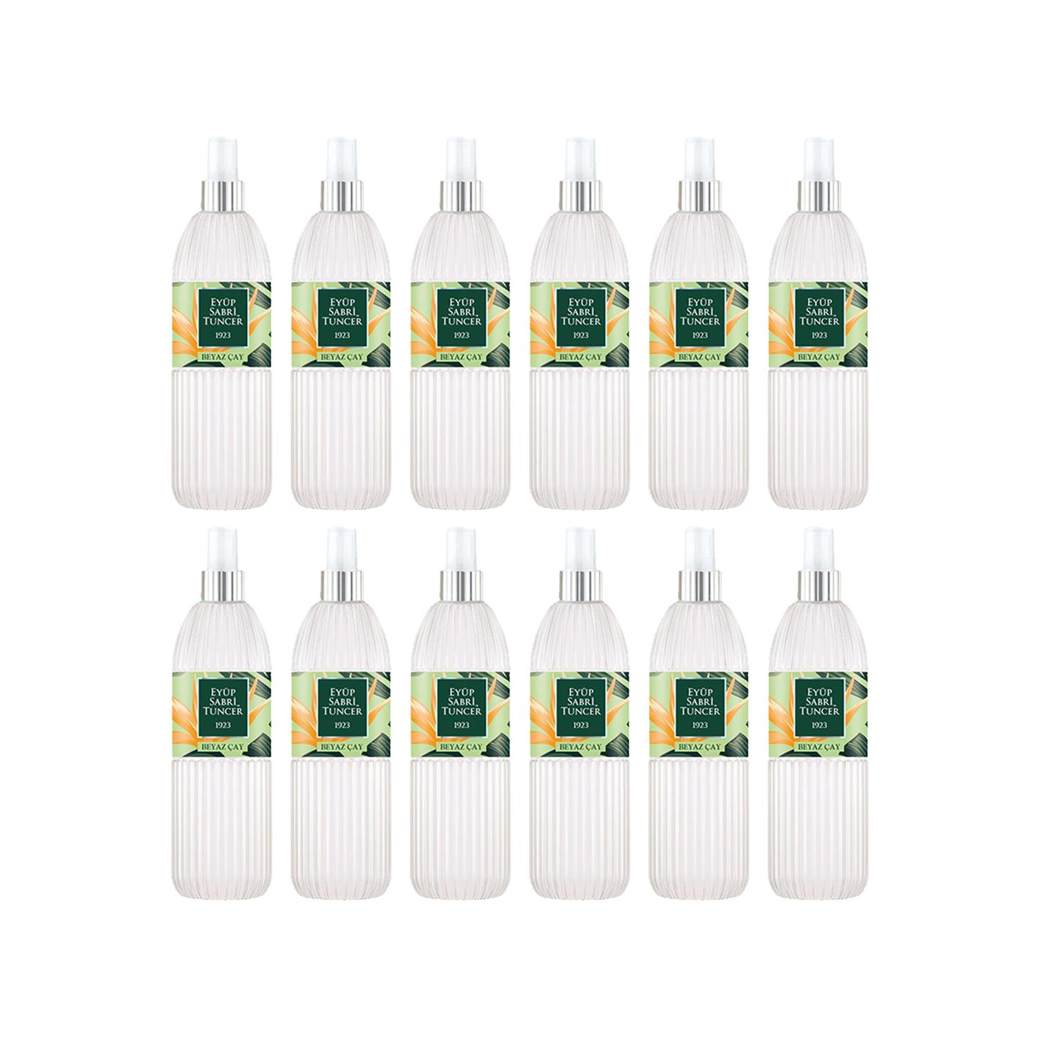 Eyüp Sabri Tuncer Beyaz Çay Kolonyası Silindir Pet Şişe Sprey 150 Ml x 12 Adet