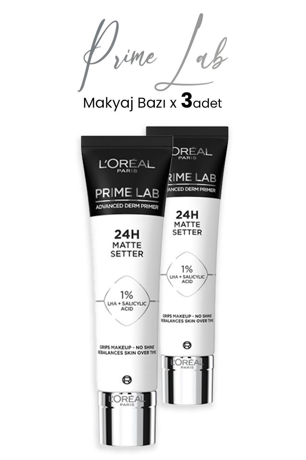 Loreal Paris Prime Lab 24H Matlaştırıcı Makyaj Bazı x 2 Adet