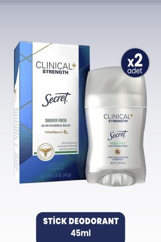 Secret Clinical Shower Fresh Antiperspirant Deodorant 45 gr x 2 Adet
