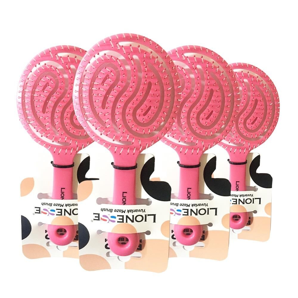 Tarko Lionesse Saç Fırçası Yuvarlak Pembe x 4