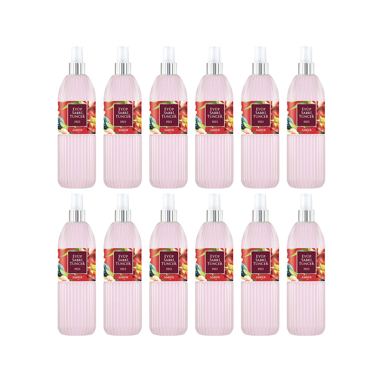 Eyüp Sabri Tuncer Amber Kolonyası Silindir Pet Şişe Sprey 150 ml x 12 Adet