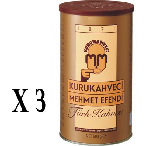Kurukahveci Mehmet Efendi Türk Kahvesi 500 Gr x 3