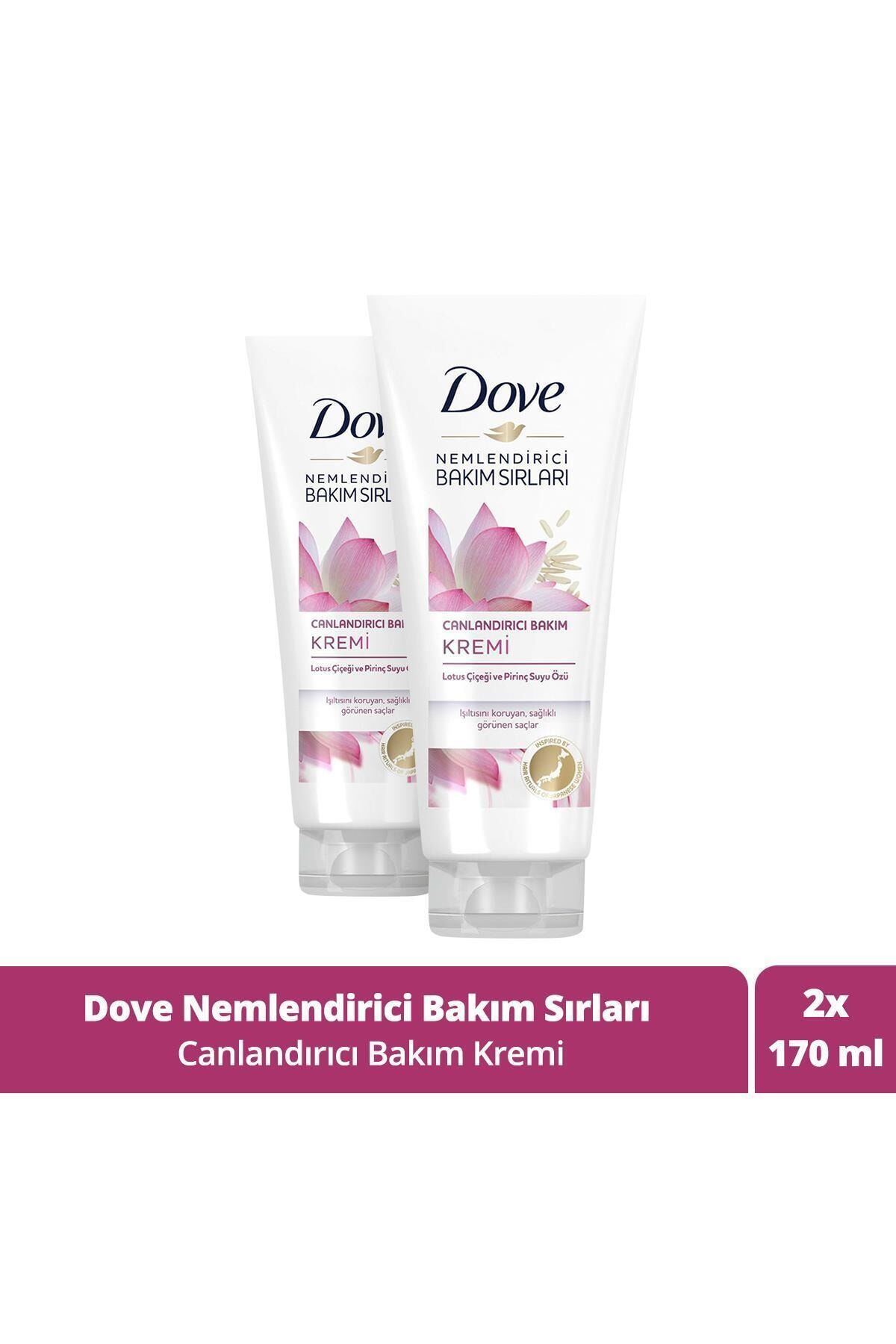 Dove Canlandırıcı Saç Bakım Kremi Nemlendirici Bakım Sırları 170 ml x 2
