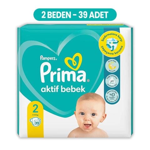 Prima Bebek Bezi Aktif Bebek 2 Beden 39 Adet