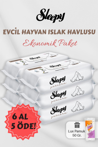 Sleepy 6 AL 5 Öde Evcil Hayvan Mendili