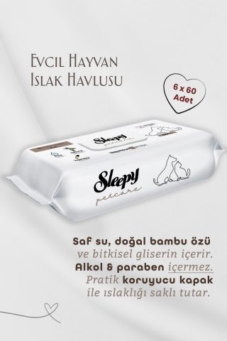 Sleepy 6 AL 5 Öde Evcil Hayvan Mendili