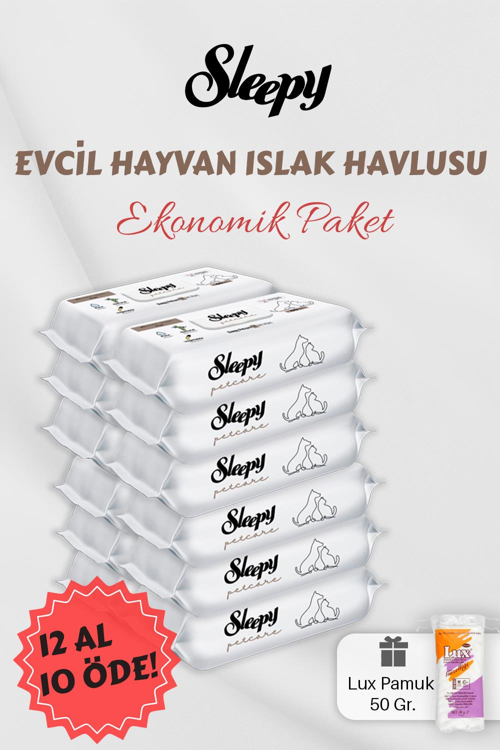 Sleepy 12 AL 10 Öde Evcil Hayvan Mendili