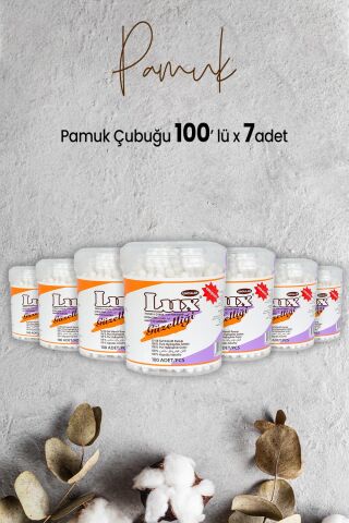 Lux Pamuk Çubuğu 100' lü x 7 Adet