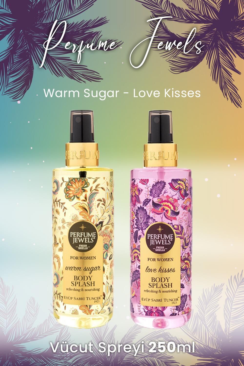 Eyüp Sabri Tuncer Pj Body Splash Warm Sugar 250 ml ve Love Kisses 250 ml
