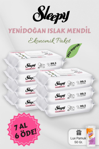 Yenidoğan Islak Mendil 7 AL 6 Öde Hediyeli