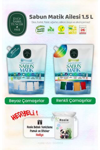 Çamaşır Yıkama Sıvısı Beyazlar ve Renkliler 1500 ml ve ROSIE