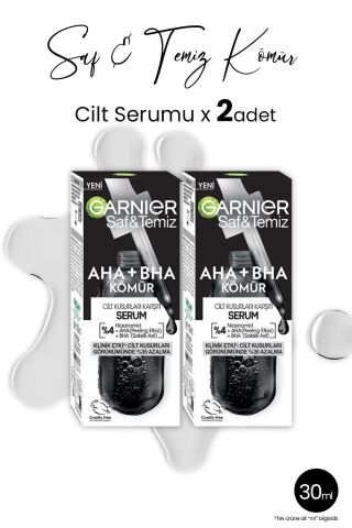 Garnier Serum Saf & Temiz AHA + BHA Kömür 30 ml x 2 adet