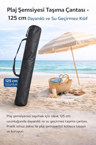 Gri Taşıma Çantası, Kılıf Plaj Şemsiyesi için