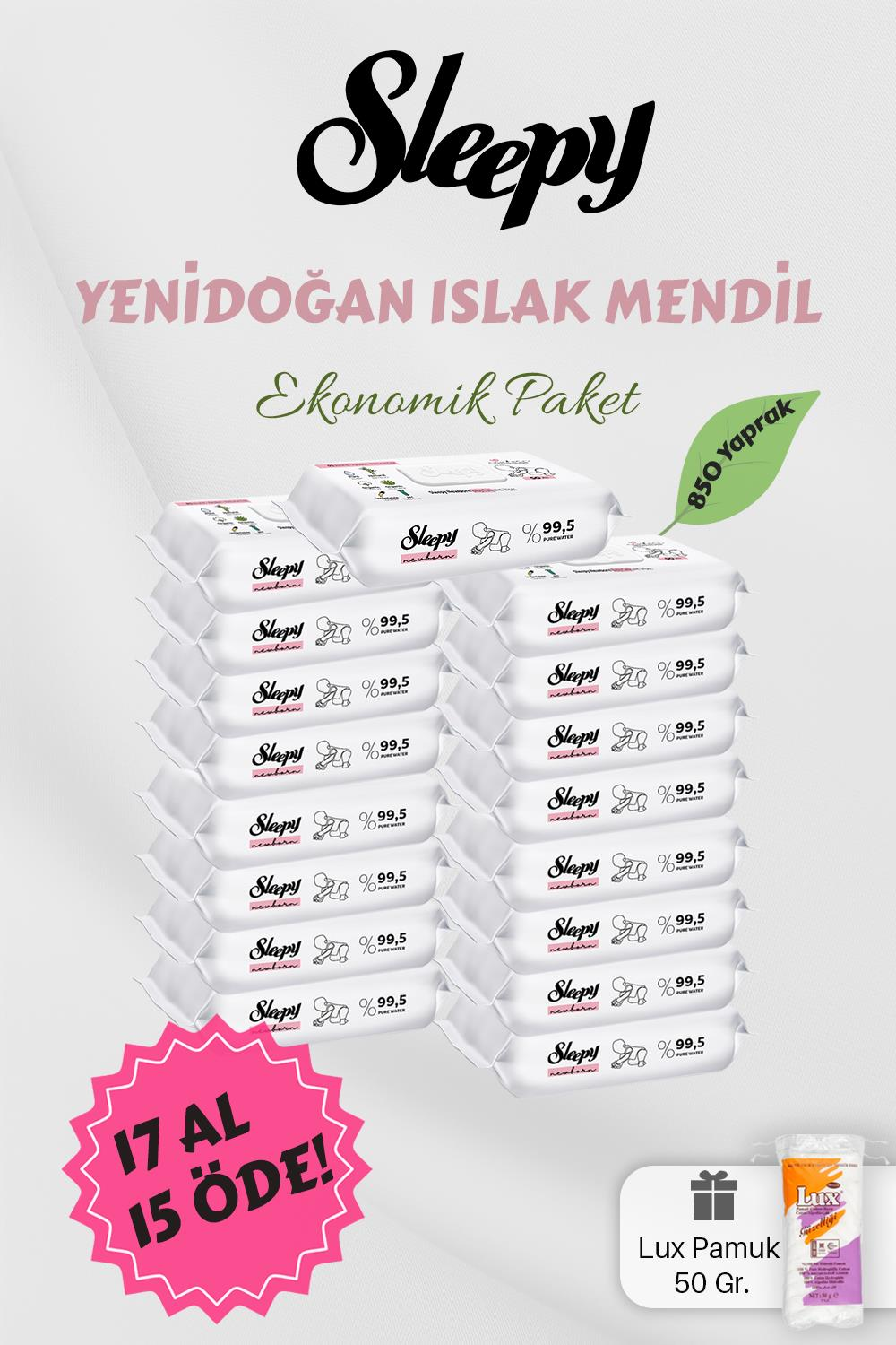 Yenidoğan Islak Mendil 17 AL 15 Öde Hediyeli