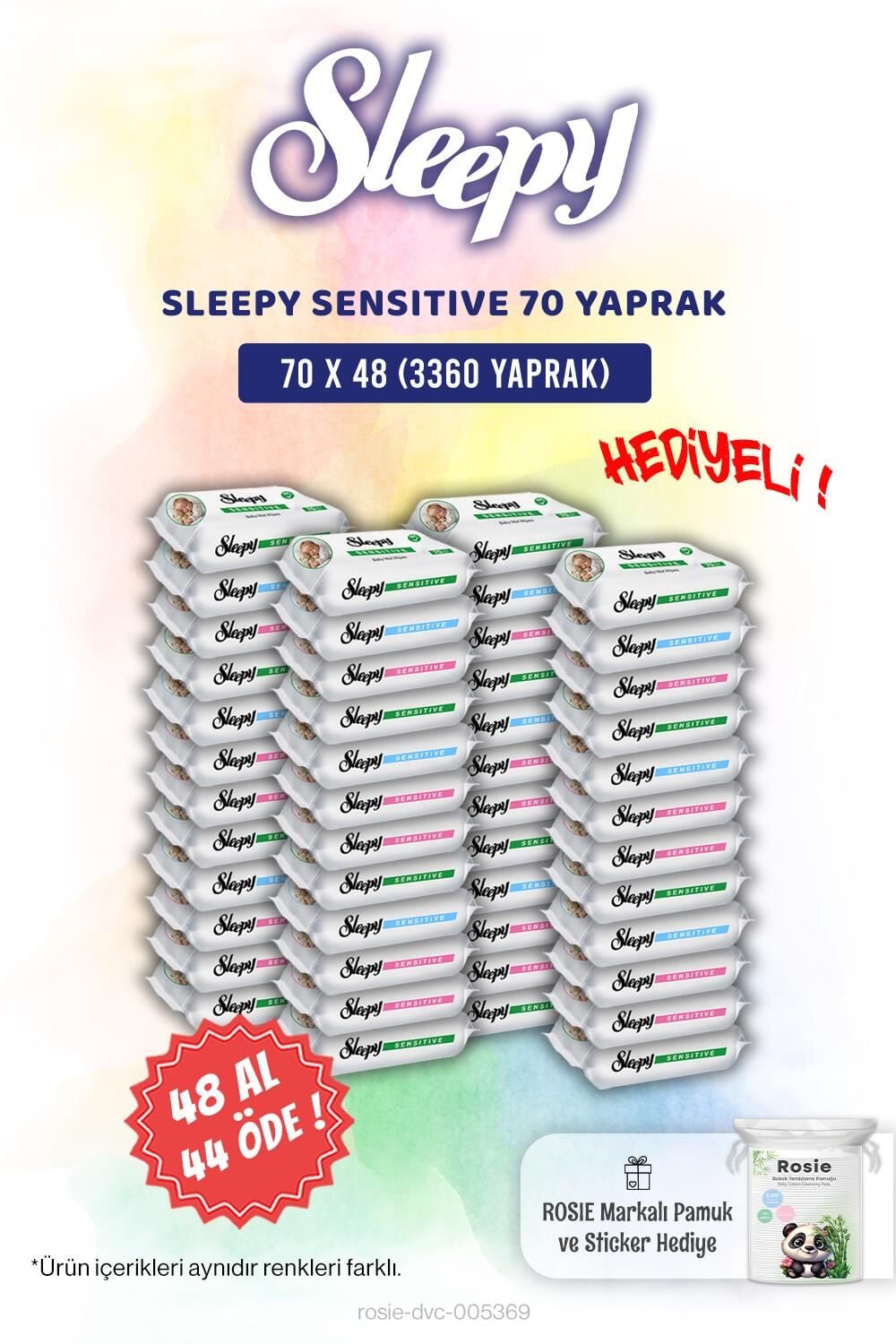Sleepy Sensitive 70'li Bebek Havlusu 48 AL 44 ÖDE ve ROSIE