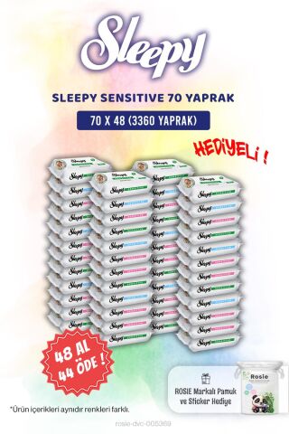 Sleepy Sensitive 70'li Bebek Havlusu 48 AL 44 ÖDE ve ROSIE
