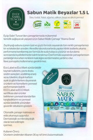 Eyüp Sabri Tuncer Siyahlar ve Beyazlar Çamaşır Yıkama Sıvısı 1.5 L ve ROSIE
