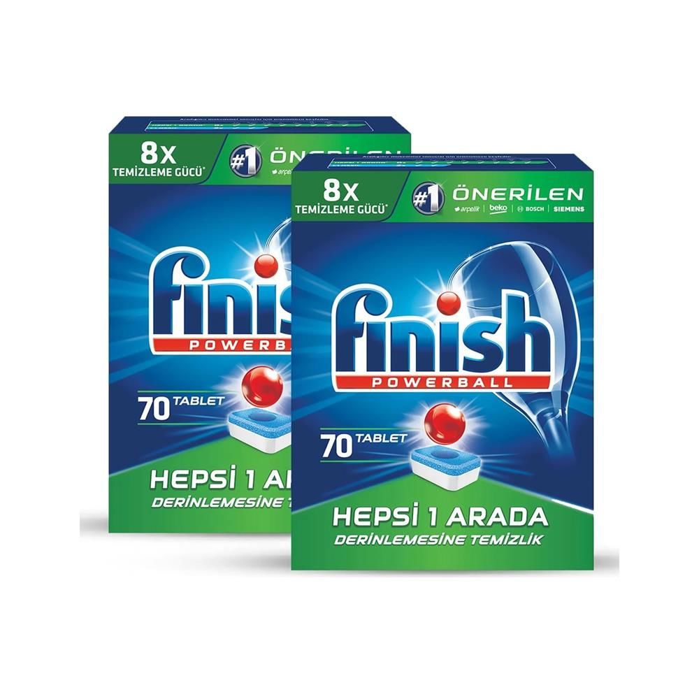 Finish Hepsi Bir Arada Bulaşık Makinesi Deterjanı Tableti 70 Yıkama x 2
