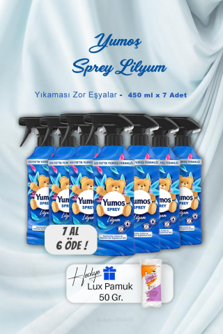 7 AL 6 ÖDE Yumoş Sprey Lilyum 450 ml, Pamuk Hediyeli