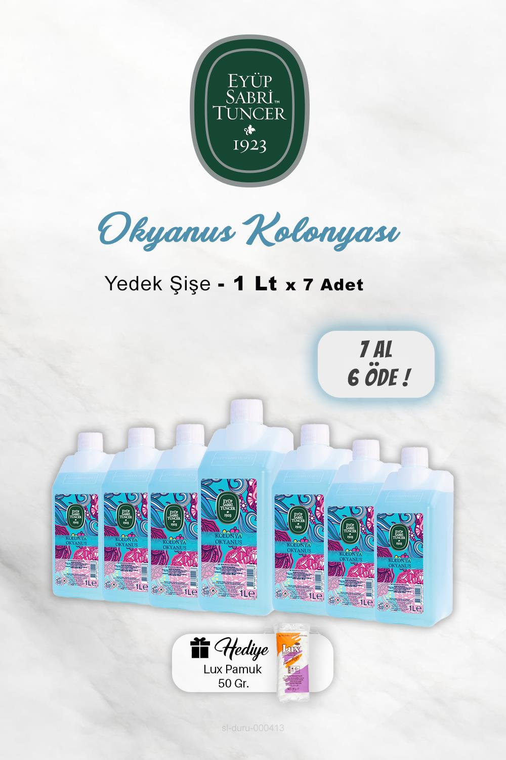 7 AL 6 ÖDE Eyüp Sabri Tuncer Okyanus Kolonyası 1 Lt, Pamuk Hediyeli