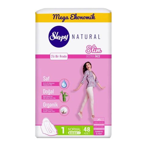 Sleepy Natural Hijyenik Ped Slim Normal 48 Adet