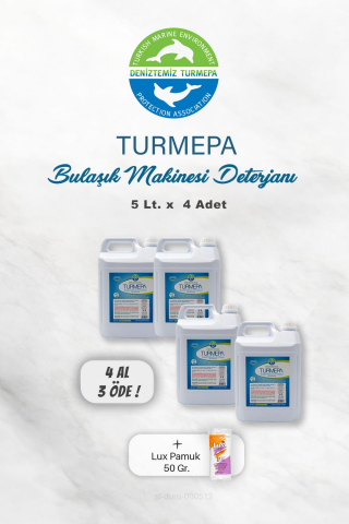 4 AL 3 ÖDE Turmepa Jel Bulaşık Makinesi Deterjanı 5 Litre, Pamuk