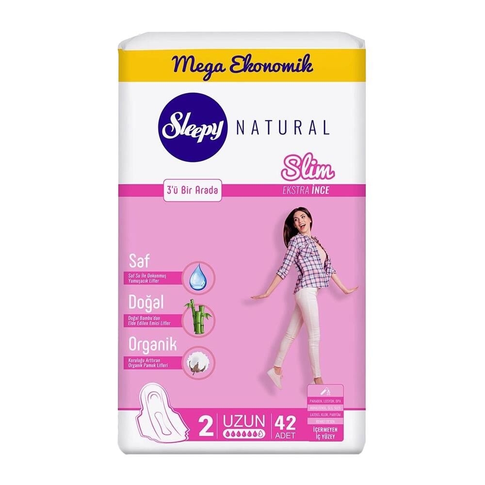 Sleepy Natural Hijyenik Ped Slim Uzun 42 Adet