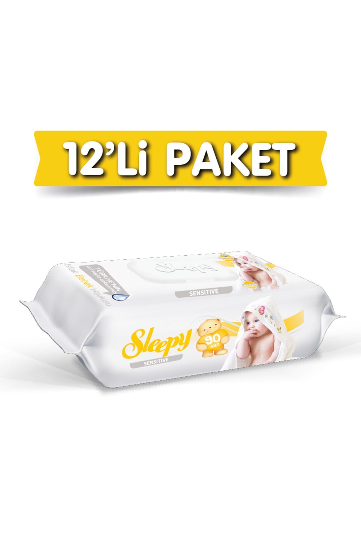 Sleepy Sensitive Islak Mendil 90'lı x 12 Adet