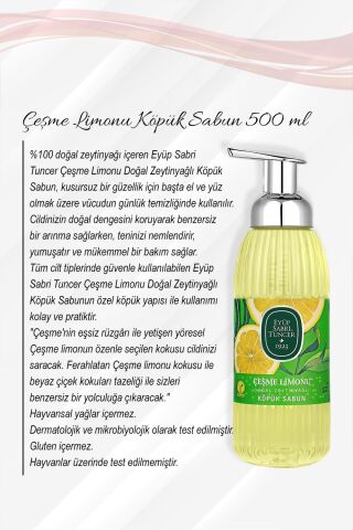 Sabun Paket 500 ML Çeşme Limonu, Indian Oud, Beyaz Sabun, Zeytinyağlı, Japon Kiraz Çiçeği ve Rosie