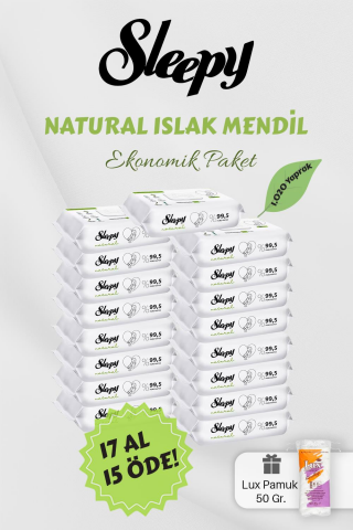 Sleepy Natural Islak Bebek Havlusu 17 AL 15 Öde Hediyeli