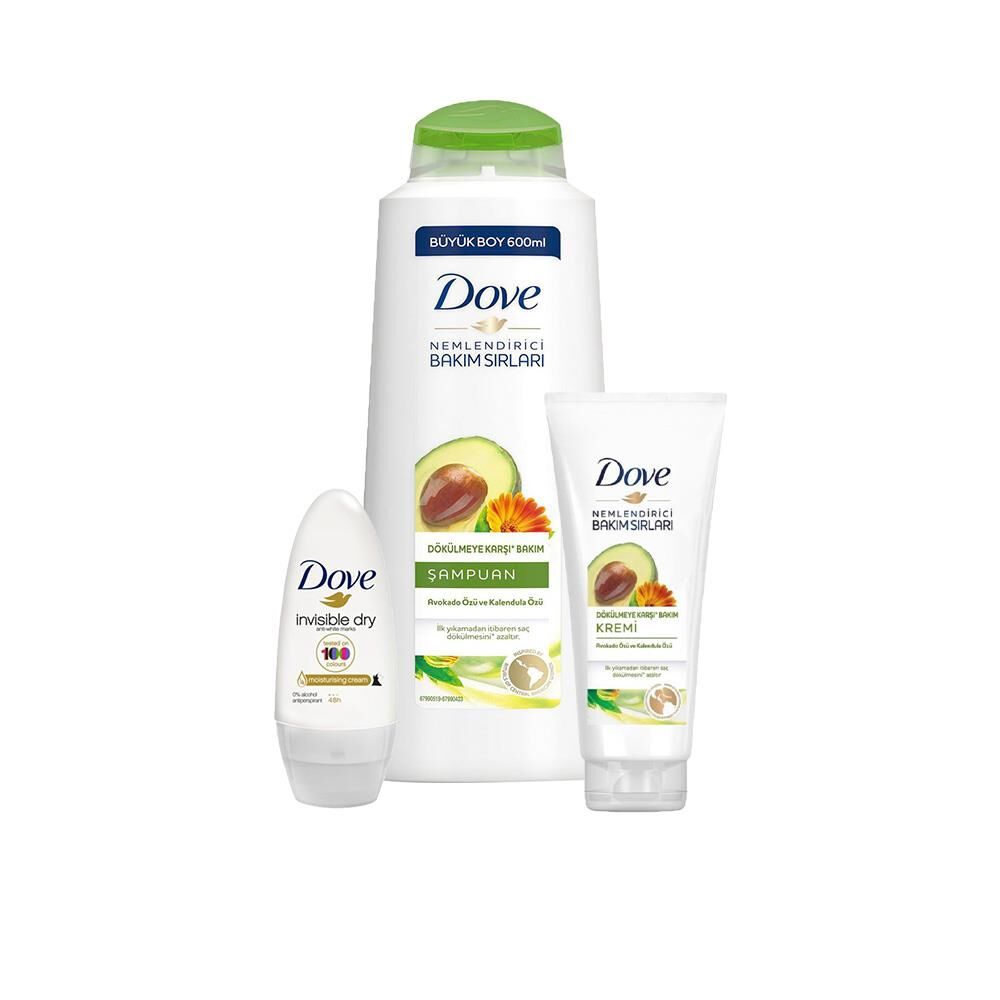 Dove Avokado Özlü Şampuan, Saç Kremi ve Invisible Dry Roll-On