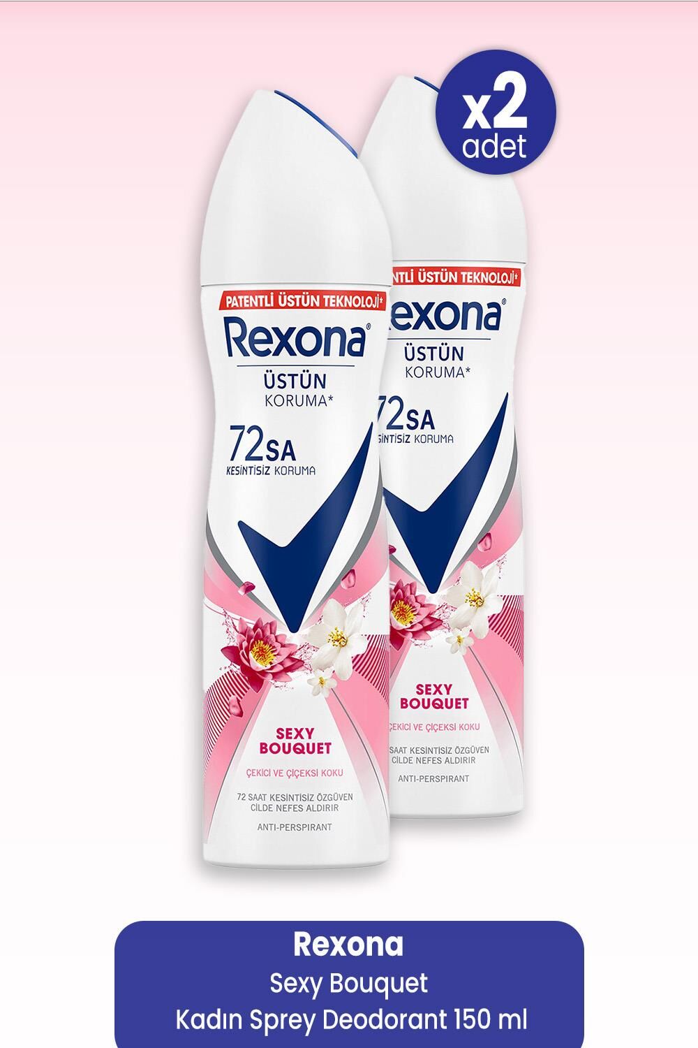 Rexona Sexy Bouquet Kadın Sprey Deodorant 150 ml x 2 Adet