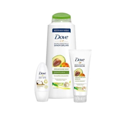 Dove Avokado Özlü Şampuan, Saç Kremi ve Hindistan Cevizi Roll-On