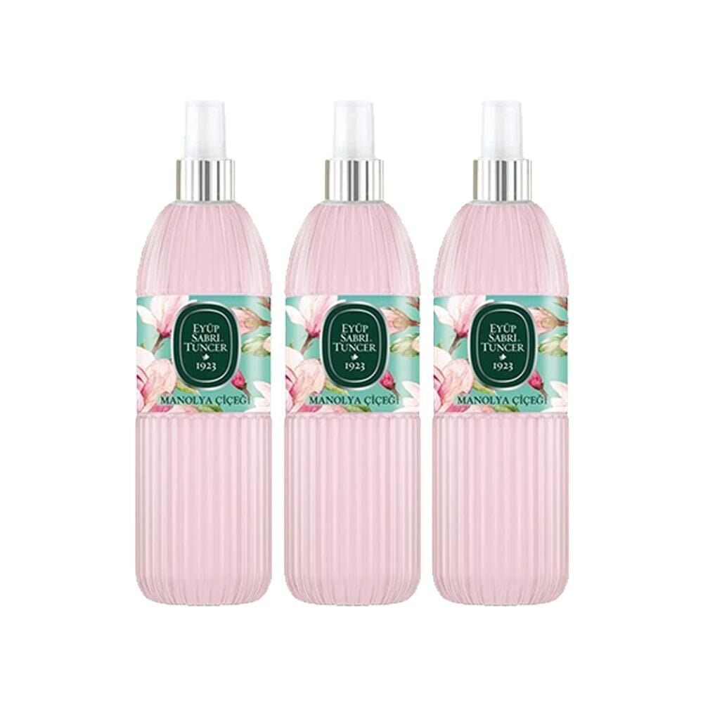 Eyüp Sabri Tuncer Manolya Çiçeği Kolonyası Silindir Pet Sprey Şişe 150 ML x 3 Adet