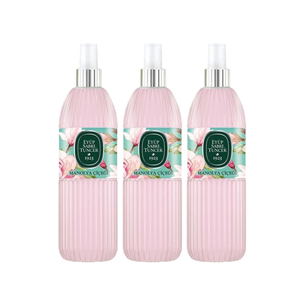 Eyüp Sabri Tuncer Manolya Çiçeği Kolonyası Silindir Pet Sprey Şişe 150 ML x 3 Adet