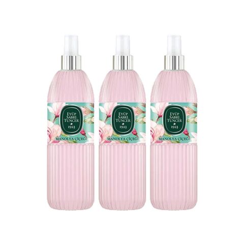 Eyüp Sabri Tuncer Manolya Çiçeği Kolonyası Silindir Pet Sprey Şişe 150 ML x 3 Adet