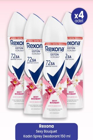 Rexona Sexy Bouquet Kadın Sprey Deodorant 150 ml x 4 Adet
