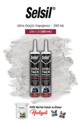 Selsil Ultra Güçlü Yapıştırıcı 290 ml, 2 adet ve rosie pamuk