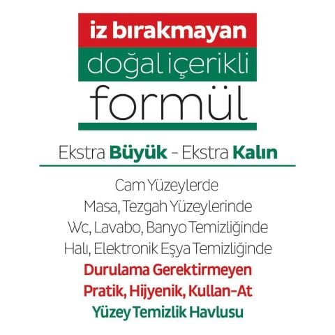 Sleepy Easy Clean Yüzey Temizlik Havlusu 2x15 Yaprak (30 Yaprak)
